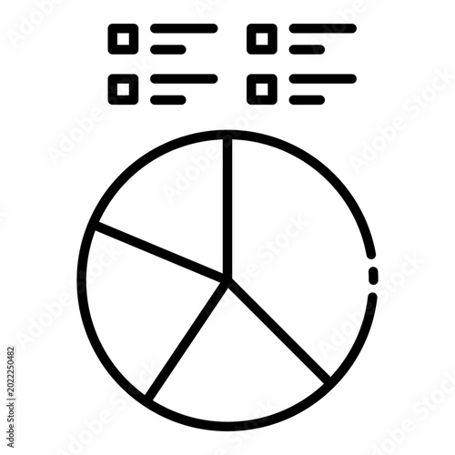 Obraz na płótnie pie chart icon