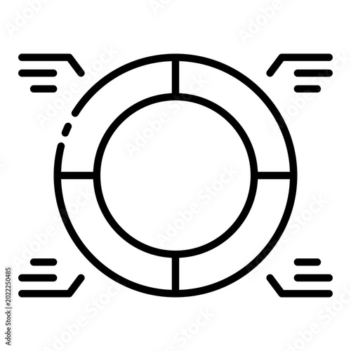 Bild auf Leinwand donut chart icon