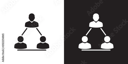 Foto Hierarchical Team Structure Icon Silhouette