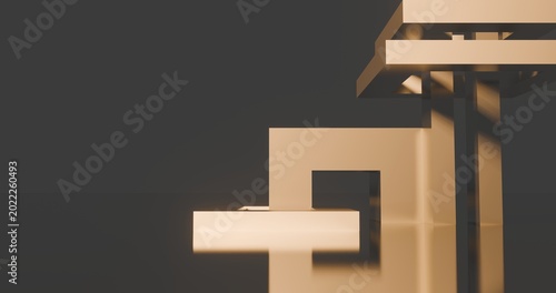 Abstract architecture background 3d render