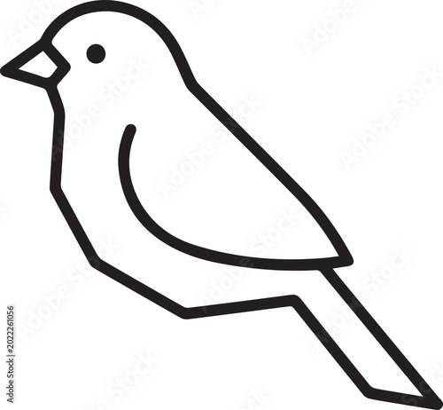Fotografía Minimalist Isometric Vector Icon of Manakin Bird Full Body – Perfect for Wildlif