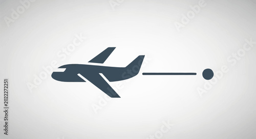 Foto Airplane Towing with Rope Attached.