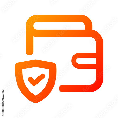 Wallet icon. finance, money, safe, business, payment, currency, security, protection, secure. Vector Icon Illustration
