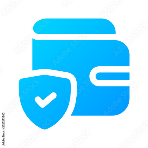 Wallet icon. finance, money, safe, business, payment, currency, security, protection, secure. Vector Icon Illustration