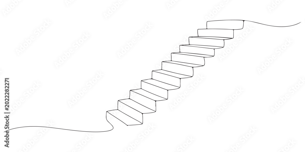Foto continuous line stairs