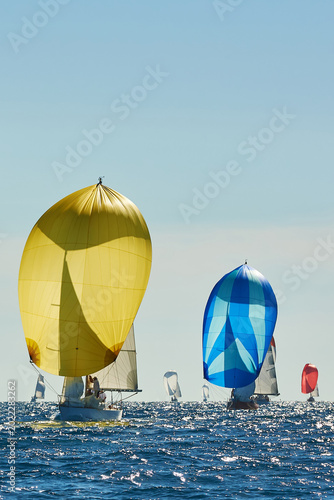 Sailing yacht race. Yachting. Sailing. Regatta	
