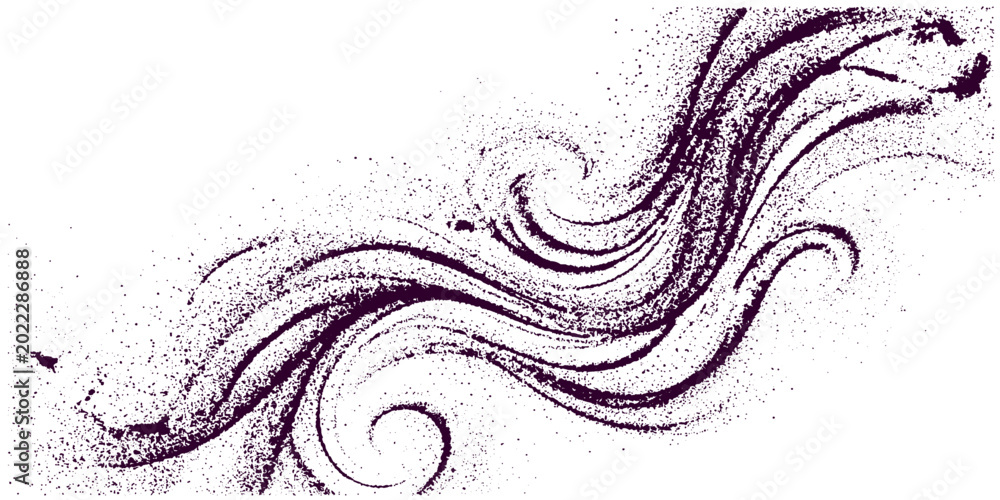 Fototapeta premium Abstract black and white vector background featuring a vintage floral pattern with ornate swirls and spiral leaf elements in a stylish nature-inspired illustration