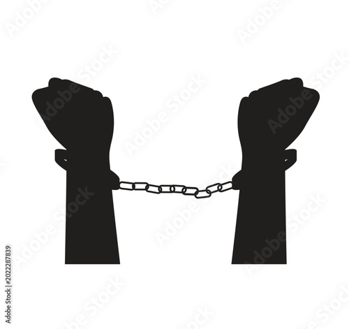 Bild auf Leinwand man with handcuffs