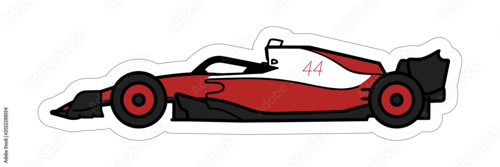 Fototapeta premium Race cars sticker vectors