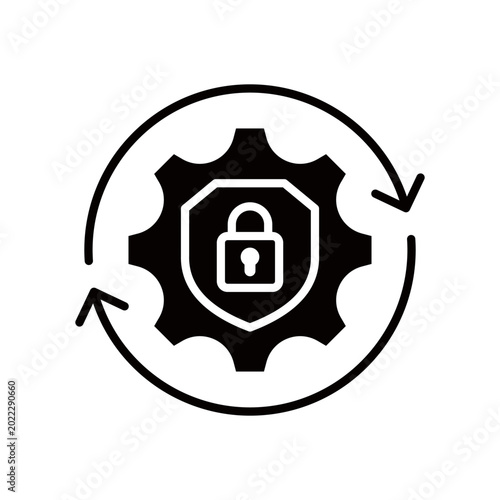 Fotografia Automated Hardening glyph icon