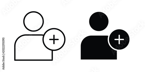 Obraz na płótnie Follower icon pack in line art and flat design style