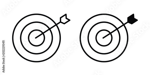 Canvastavla Goal icon pack in line art and flat design style
