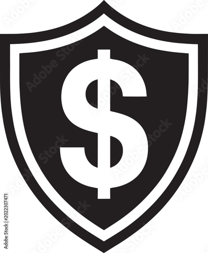 Free Download Solid Shield With Dollar Sign Symbolizing Wealth Insurance Investment Security And Protected Savings For Financial Services And Banking Institution Branding - GFXLoad