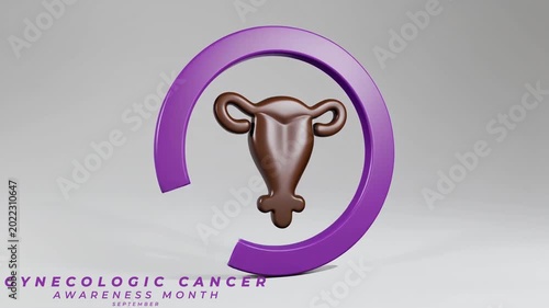 Gynecologic Cancer Awareness Month Early Detection and Women Health Care. Animation Video
