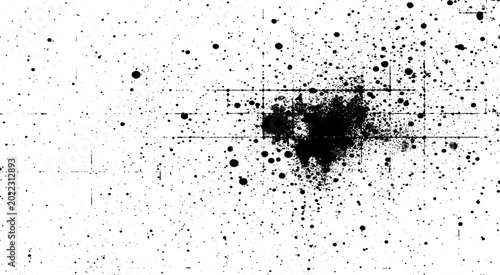 Dirty monochrome pattern of the old worn surface, Abstract illustration texture of cracks, chips, dot. Grunge background of black and white. 
