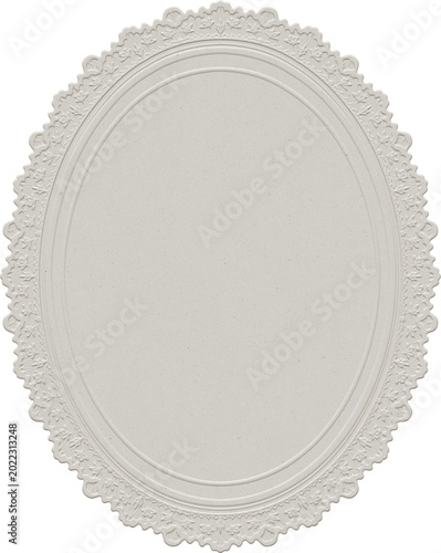 Embossed Oval Lace Frame