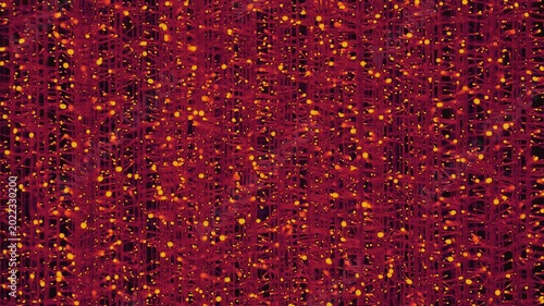 Footage of gorgeous golden and magenta glittering light curtain