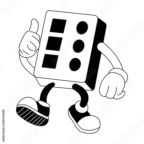 Fotografie Glyph style illustration of a task tracker