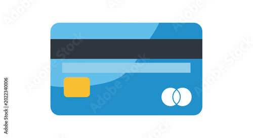 Fotografía credit card design flat vector illustration on white background