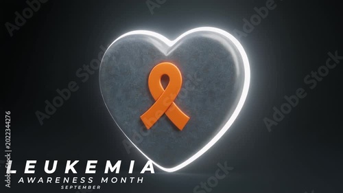 Leukemia Awareness Month Support Treatment and Blood Health Education. Animation Video.
