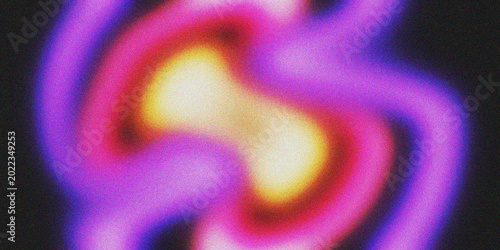 Abstract Neon Glow Fluid Wave Background with Grainy Textures