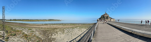 Northern France Seaside Panorama on the Celtic Sea with Mont-Saint-Michel