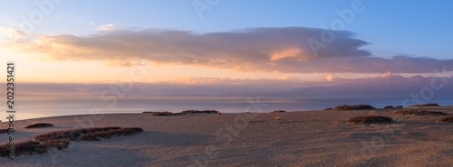 Картината върху платно A lake in the early morning of the uninhabited area of Tibet