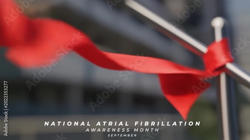 National Atrial Fibrillation Awareness Month Heart Rhythm and Cardiac Health Education. Animation Video.