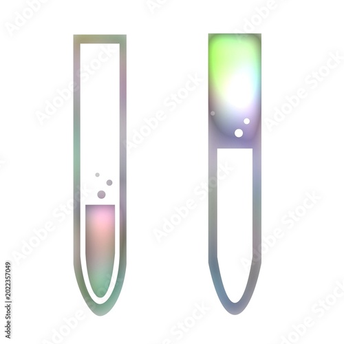 Картината върху платно vector image of a test tube with reagents and chemical liquids