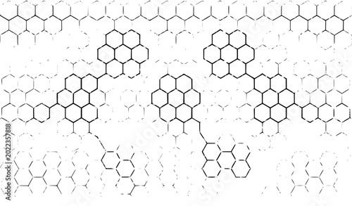Photos Hexagonal Honeycomb Pattern Vector Illustration for Backgrounds, Infographics, G