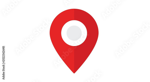 Free Download location marker icon red and white isolated on white background - GFXLoad
