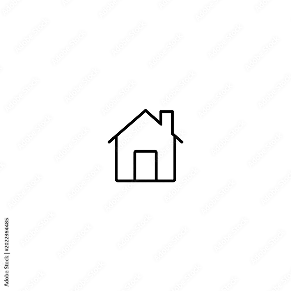 Fototapeta premium Minimal Black Home Line Art Icon Set – Modern House Outline Vector Collection for UI, Web & App Design