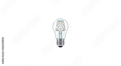 фотографія A detailed illustration of a standard light bulb with a visible filament against a plain white background