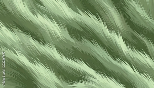 Fotografija Vector of sage green plush fur texture background with soft wavy ripples