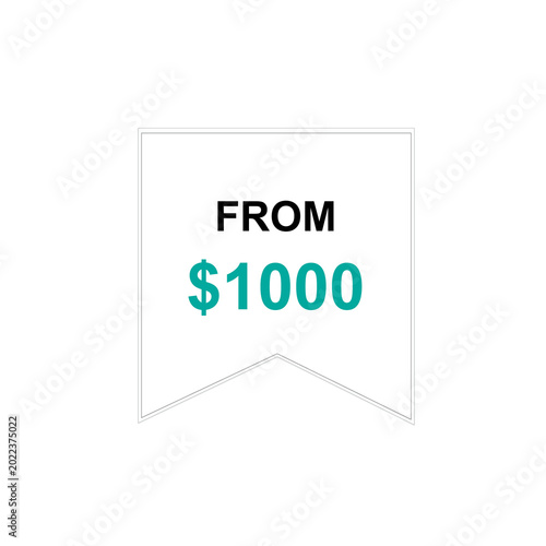 From 1000 Dollars Price Tag Promotional Banner Design