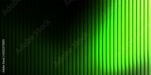 Obraz na plátně Dark green neon gradient ribbed glass