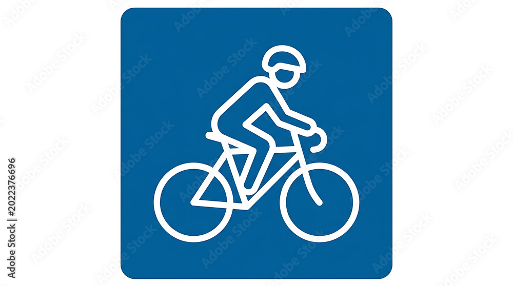 Fototapeta premium Bicycle traffic sign icon