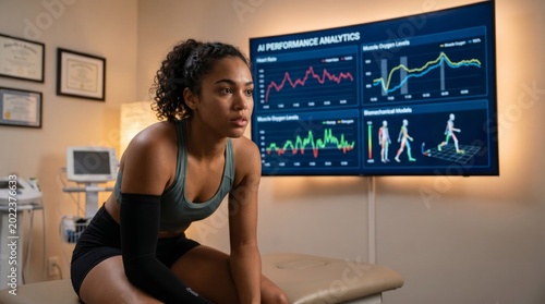 Athlete monitoring performance analytics during training session