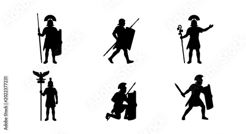 Obraz na płótnie Roman soldiers silhouettes