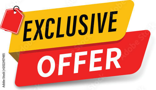 Foto Modern exclusive offer sales banner design depicting special discounts for advertising and marketing