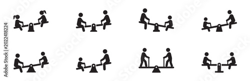 Fotografie Seesaw and Playground Icon Set