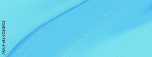 Billede på lærred Bright sky blue cyan smooth gradient background with subtle diagonal arc line, c