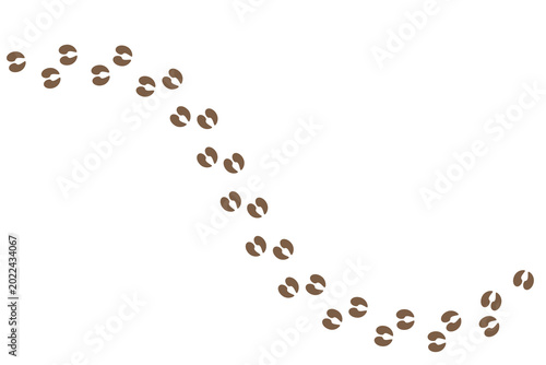 Φωτογραφία Path footprints of horse, cow, goat, sheep, deer, elk, antelope