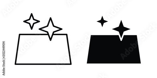 фотографія Clean surface icon vector Illustration, Solid and stroke Style Icon