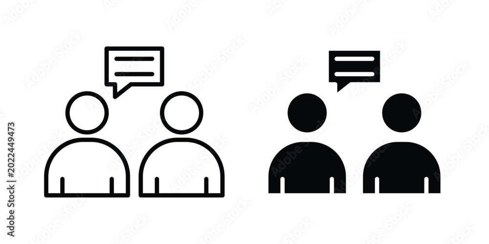 Fototapeta premium Consulting icon vector Illustration, Solid and stroke Style Icon