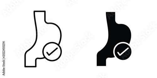 Foto Digestion icon vector Illustration, Solid and stroke Style Icon