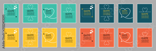 Obraz na plátně Quote frames blank templates set