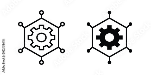 Management skills icon vector Illustration, Solid and stroke Style Icon