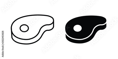 Meat icon vector Illustration, Solid and stroke Style Icon