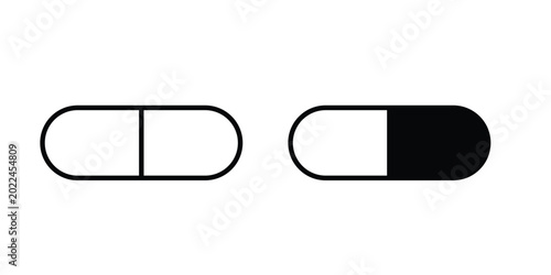 Foto Painkiller icon vector Illustration, Solid and stroke Style Icon